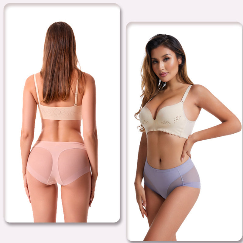 🎁(4 pieces) Buy 1 get 3 free ⏳High Waist Ice Silk Seamless Shaping Briefs