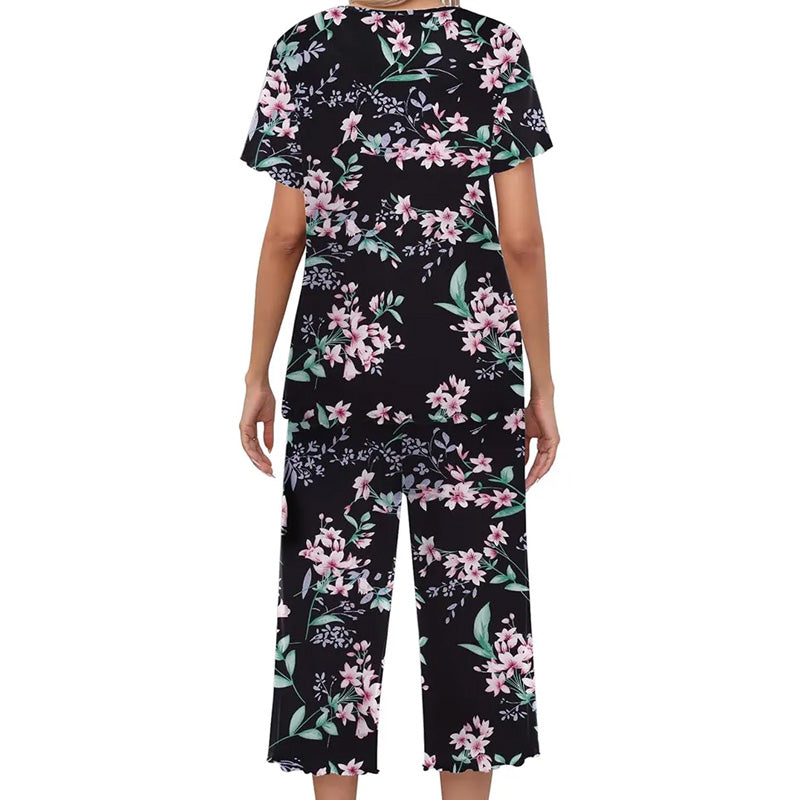 🎁Hot Sale 50% OFF⏳Women's Printed Top & Pants Sleepwear Set