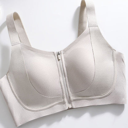 Women's Anti-Sag Front Zipper Bra
