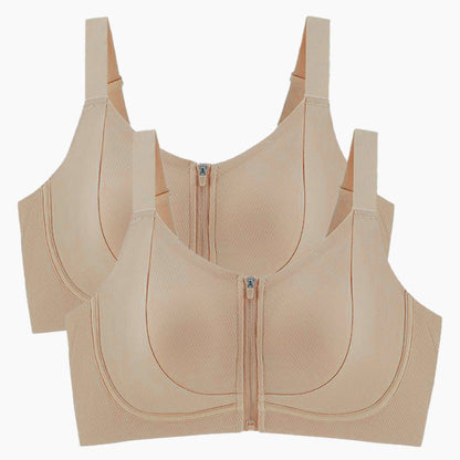 Women's Anti-Sag Front Zipper Bra