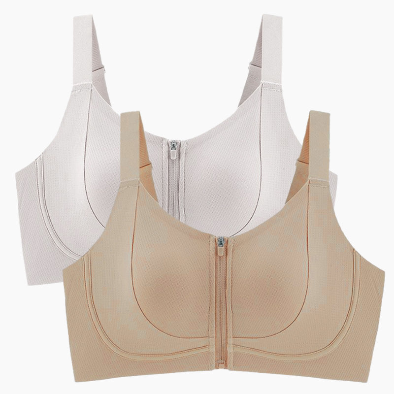 Women's Anti-Sag Front Zipper Bra