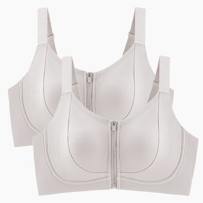 Women's Anti-Sag Front Zipper Bra