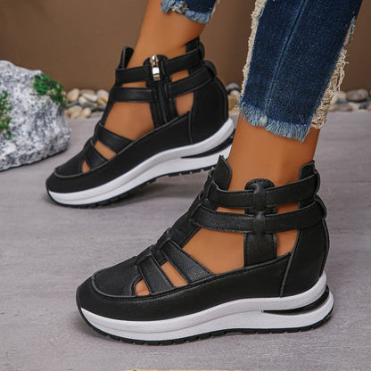 ⏳Time-Limited Special⏰Women's Fashion Breathable Wedge Sandals with Side Zipper Closure