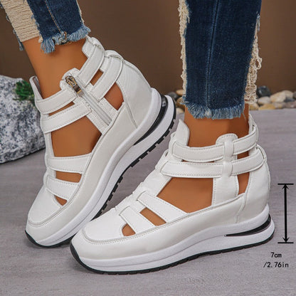 ⏳Time-Limited Special⏰Women's Fashion Breathable Wedge Sandals with Side Zipper Closure