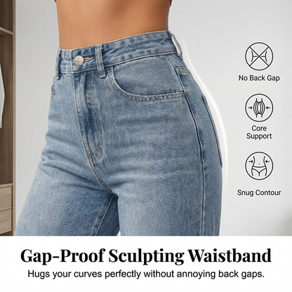 ✨ 50% OFF NOW! 👖Women's High-Waisted Straight Leg Jeans – Elongate & Perfect Fit! 🤎