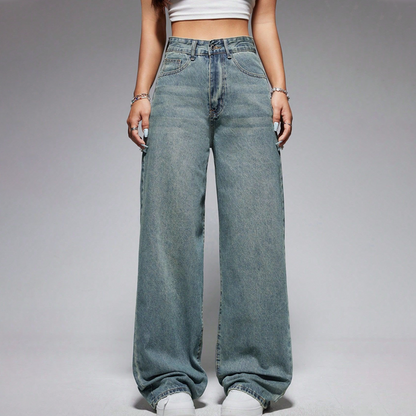 ✨ 50% OFF NOW! 👖Women's High-Waisted Straight Leg Jeans – Elongate & Perfect Fit! 🤎